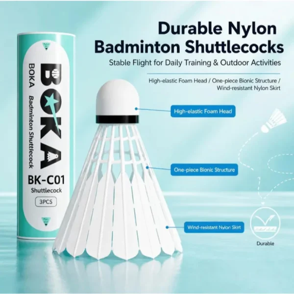 Nylon Badminton Shuttlecock Foam Head