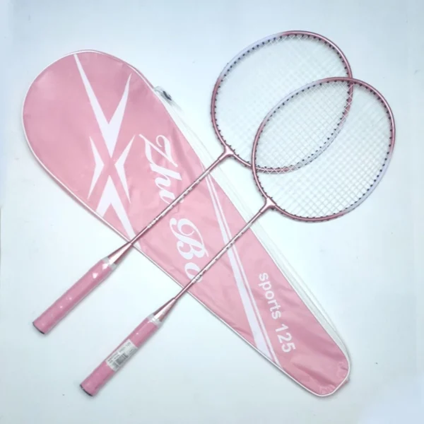 2 Pcs Alloy Badminton Racket Set